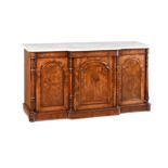 VICTORIAN BURR WALNUT SIDE CABINET