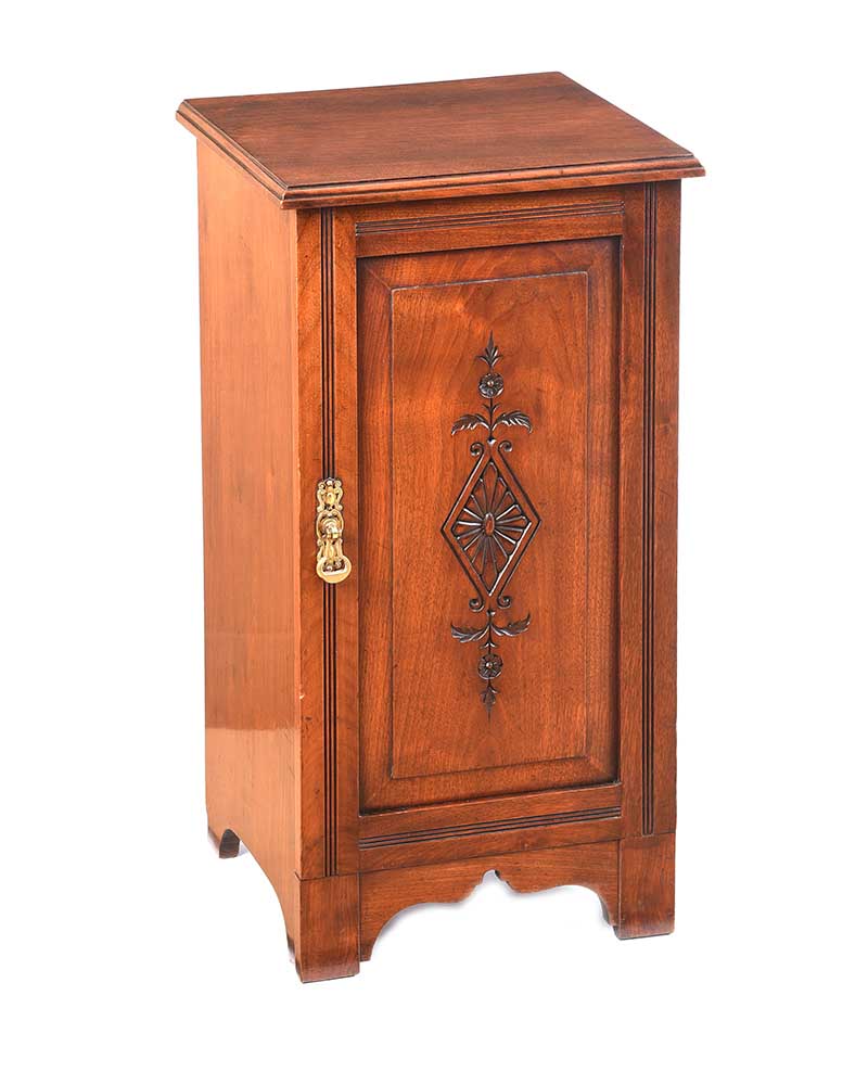 EDWARDIAN WALNUT BEDSIDE PEDESTAL