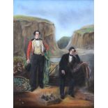 19th Century English School - AWAITING THE ARRIVAL - Pastel Drawing - 22 x 16.5 inches - Indistinct