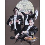 Michael McDade - THE THREE TENORS - Pastel on Paper - 26 x 20 inches - Signed