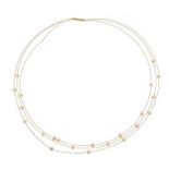 18CT GOLD CULTURED PEARL NECKLACE