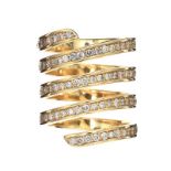 LYNN BAN 14CT GOLD DIAMOND COIL RING