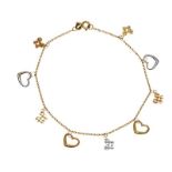 18CT GOLD CHARM BRACELET