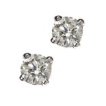 18CT WHITE GOLD DIAMOND EARRINGS