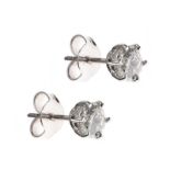 18CT WHITE GOLD DIAMOND EARRINGS