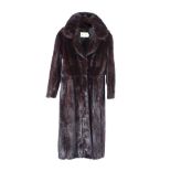 VINTAGE 3/4 LENGTH DARK BROWN MINK FUR COAT