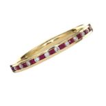 9CT GOLD RUBY AND DIAMOND BAND