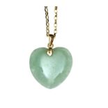 14CT GOLD JADE PENDANT ON 9CT GOLD CHAIN