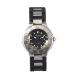 CARITER 'AUTOGRAPH 21' AUTOMATIC RUBBER AND STAINLESS STEEL UNISEX WATCH