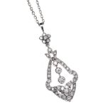 18CT WHITE GOLD DIAMOND NECKLACE