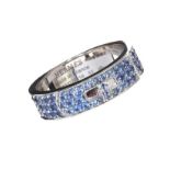 HERMES 18CT WHITE GOLD DIAMOND KELLY RING