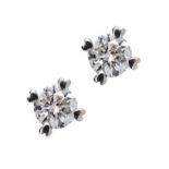 18CT WHITE GOLD DIAMOND EARRINGS