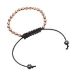 18CT ROSE GOLD BEADED BRACELET