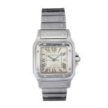 CARTIER 'SANTOS GALBEE' STAINLESS STEEL UNISEX WRIST WATCH