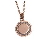 14CT ROSE GOLD DIAMOND NECKLACE