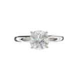 14CT WHITE GOLD DIAMOND SOLITAIRE RING