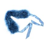 RIANI BLUE OSTRICH STOLE