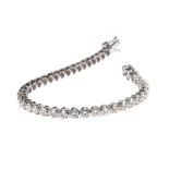 18CT WHITE GOLD DIAMOND BRACELET