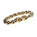 18CT GOLD BRACELET WITH A SAPPHIRE