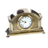 BRASS MANTEL CLOCK