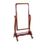 VICTORIAN MAHOGANY CHEVAL MIRROR