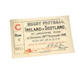 RUGBY TICKET