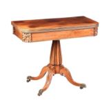 REGENCY MAHOGANY TURN OVER LEAF TEA TABLE