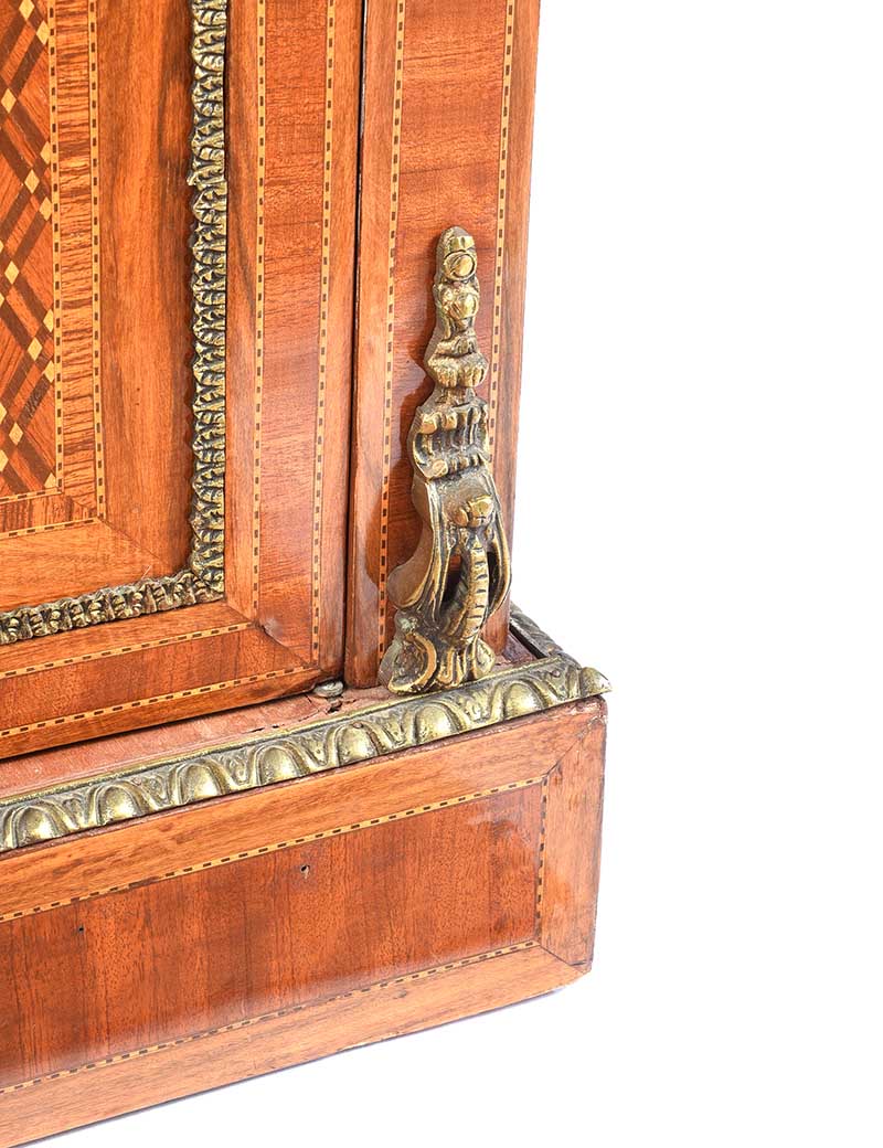 INLAID MARBLE TOP SIDE CABINET - Image 4 of 8