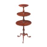 MAHOGANY THREE TIER DUMB WAITER