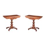 PAIR WILLIAM IV TURN OVER LEAF TEA TABLES