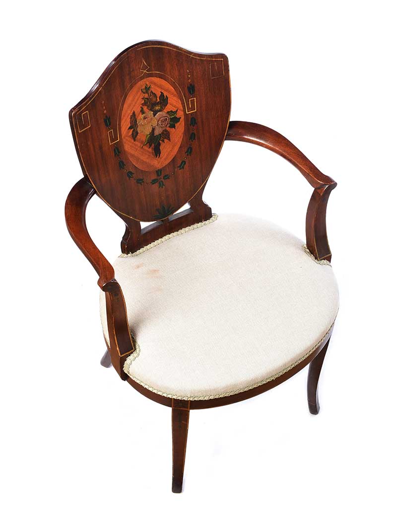SHIELD BACK ARMCHAIR - Image 3 of 6