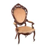 VICTORIAN MAHOGANY ARMCHAIR