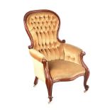 VICTORIAN BUTTON BACK RUTLAND ARMCHAIR