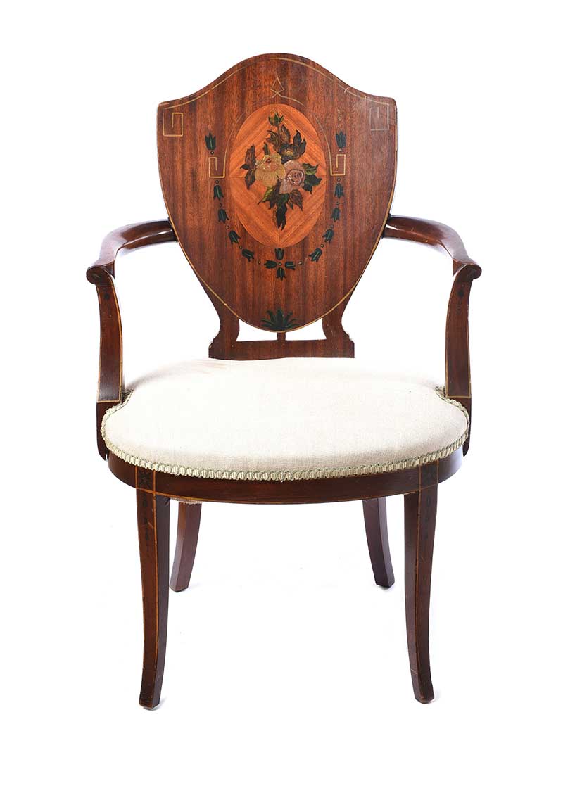 SHIELD BACK ARMCHAIR - Image 4 of 6