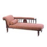 VICTORIAN MAHOGANY CHAISE LONGUE