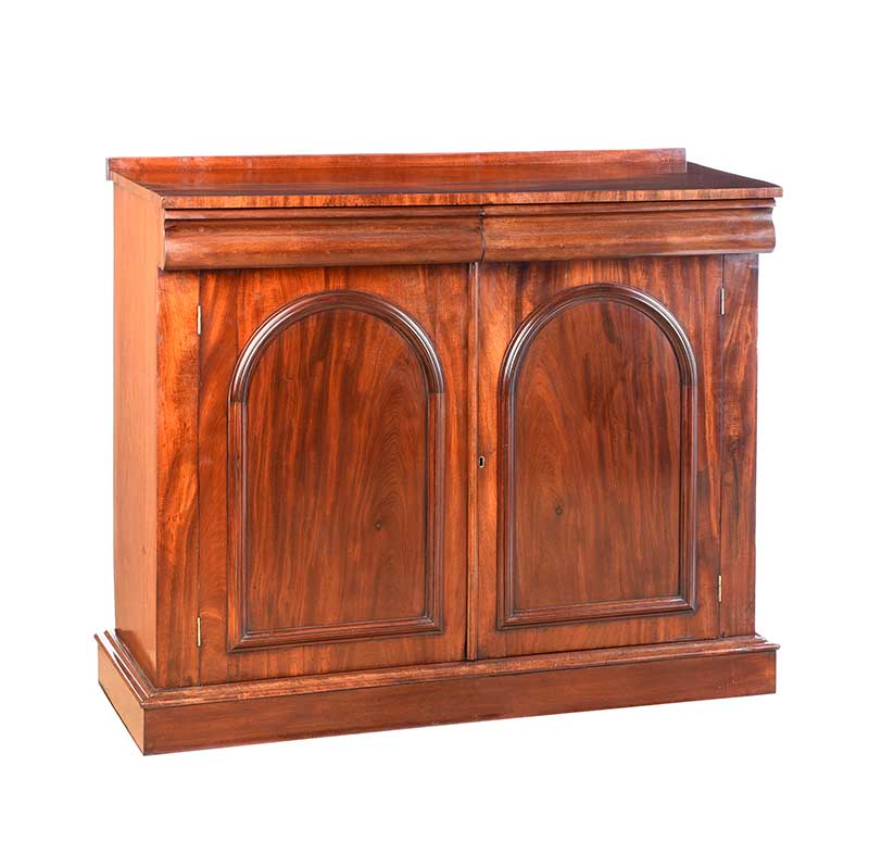 VICTORIAN MAHOGANY TWO DOOR SIDE CABINET