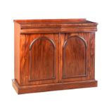 VICTORIAN MAHOGANY TWO DOOR SIDE CABINET