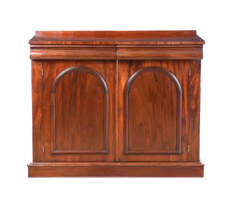 VICTORIAN MAHOGANY TWO DOOR SIDE CABINET - Image 3 of 5