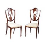 PAIR OF EDWARDIAN INLAID OCCASIONAL CHAIRS