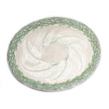 FIRST PERIOD BELLEEK OVAL TRAY