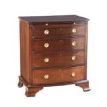 MAHOGANY BOW FRONT CHEST OF DRAWERS