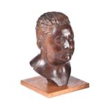 CARVED WOODEN BUST