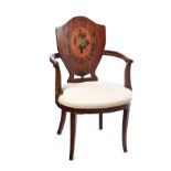 SHIELD BACK ARMCHAIR