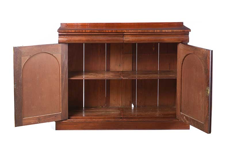 VICTORIAN MAHOGANY TWO DOOR SIDE CABINET - Image 4 of 5