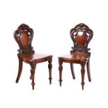 PAIR OF WILLIAM IV HALL CHAIRS
