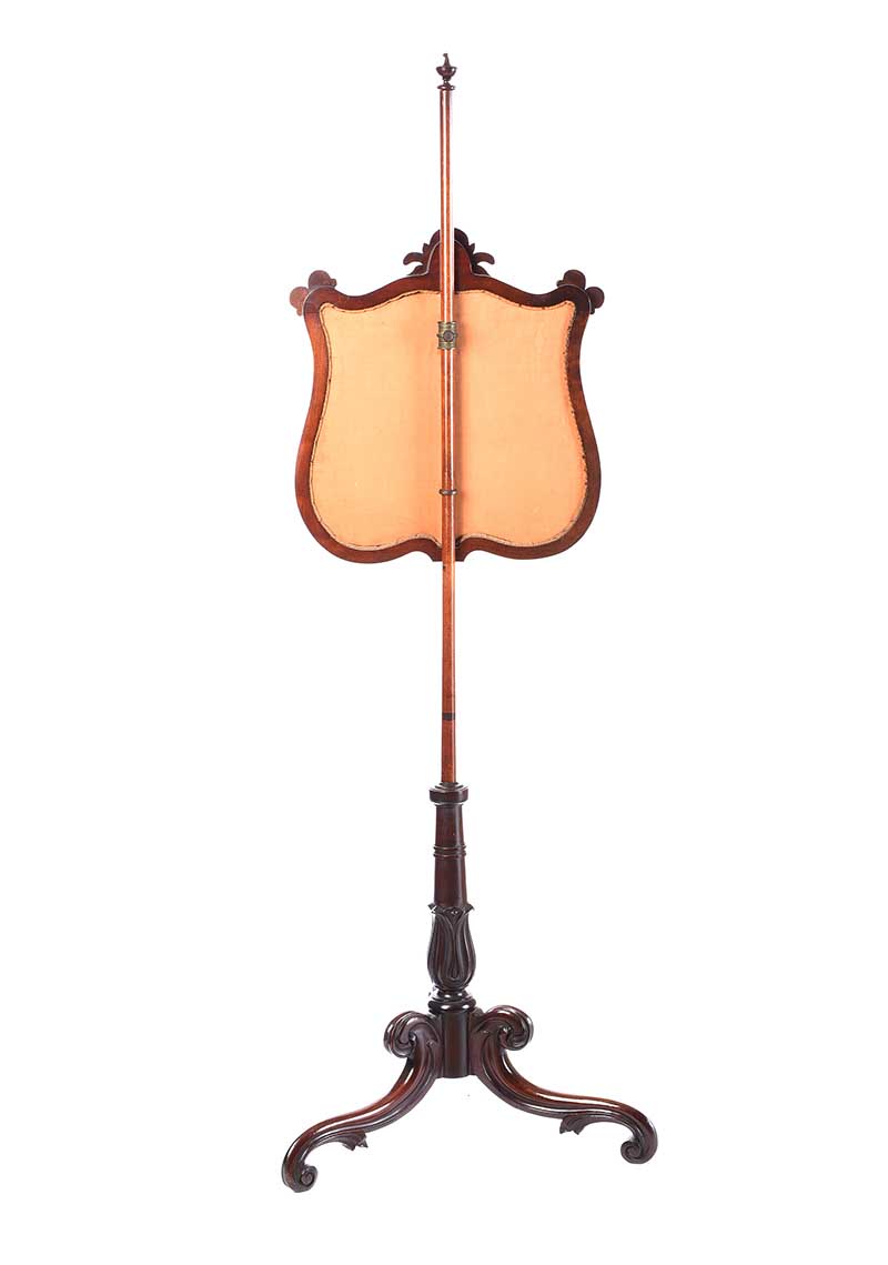 VICTORIAN MAHOGANY POLE SCREEN - Image 4 of 6