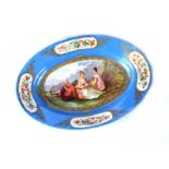 SEVRES HAND PAINTED OVAL DISH