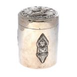 SILVER TEA CADDY