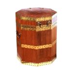 BRASS BOUND HEXAGONAL LOG BOX