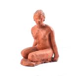 Hilary Bryson - KNEELING FEMALE - Terracotta Sculpture - 9 x 5 inches - Unsigned